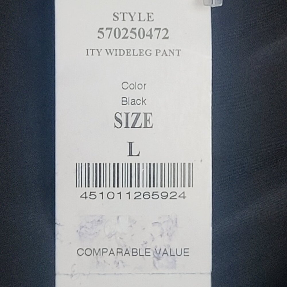 White House Black Market ~ Sz L ~ Wide Leg Black Pants ~ NWT - Picture 8 of 8